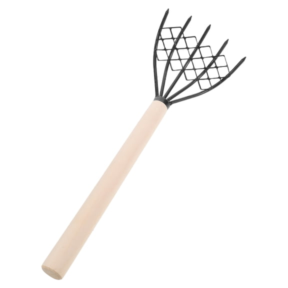 RENACLIPY Home Garden Handheld Clamming Rake with Carbon Steel Claws and Comfortable Grip