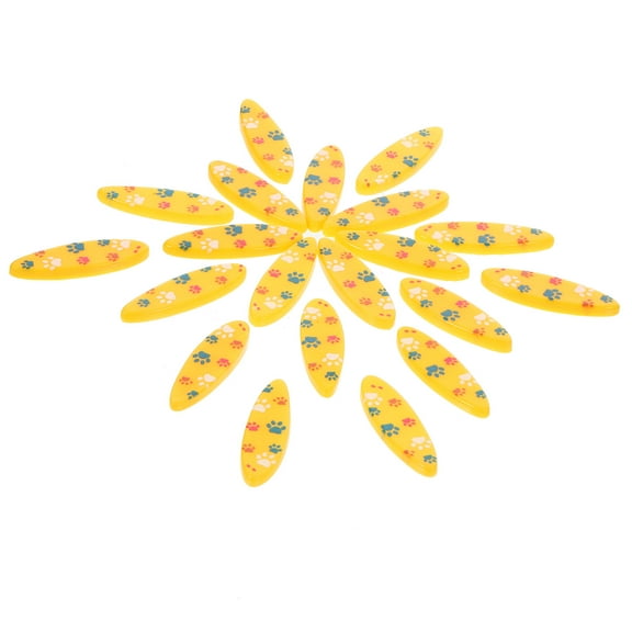 RENACLIPY 20Pcs Orange Resin Surfboard Mini Figurines Beach Decor Accessories