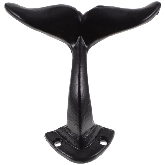 RENACLIPY Wall Hook Iron Decorative Whale Tail Shape Adults Wall Decoration 1Pcs