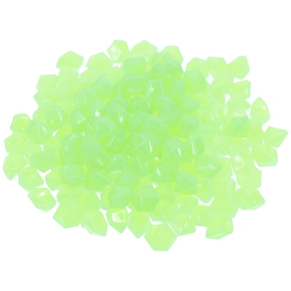 RENACLIPY 400 Pcs Green Glow Pebbles for Kids Fish Tank, Garden, Aquarium Decoration and Craft Supplies