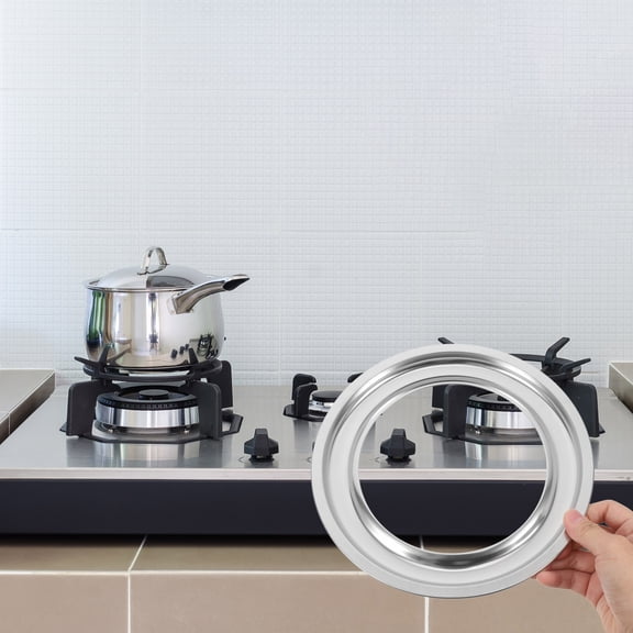 RENACLIPY Stainless Steel Gas Stove Burner Drip Pans Protectors for Kitchen Safety, Easy Cleaning and Use