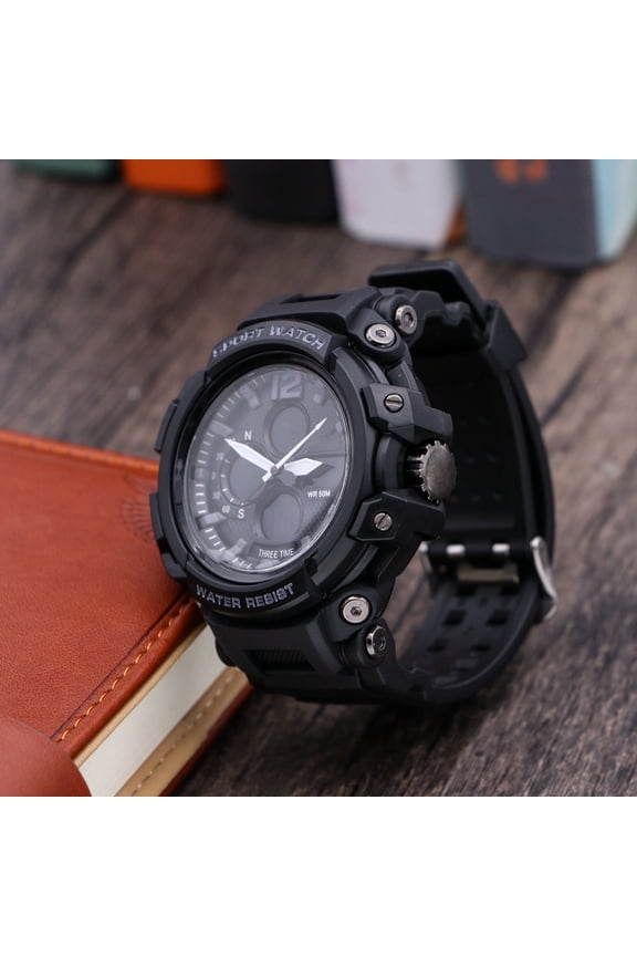 LED Digital Watch with Chronograph and Alarm Featuring 50M Water Resistance