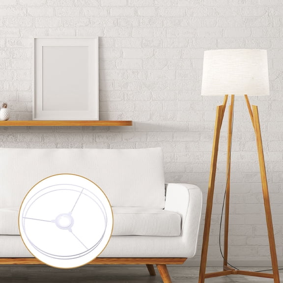 RENACLIPY White Circle Iron Lampshade Frame for Lighting, Home Decoration, Apartment Accessories