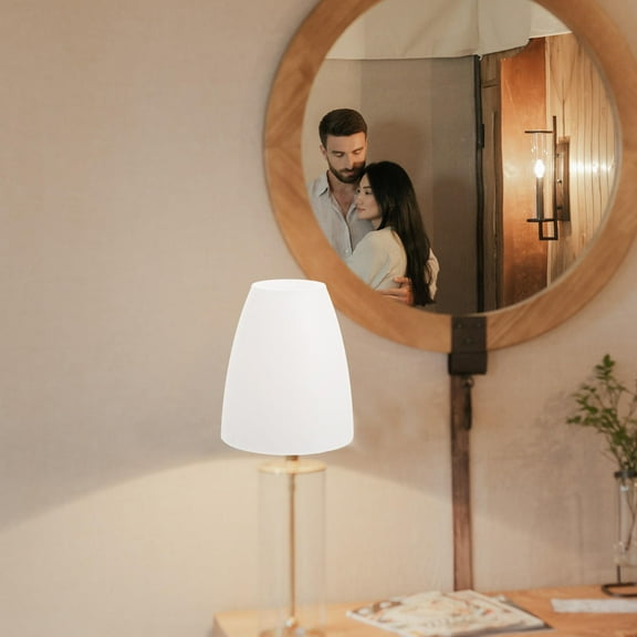 RENACLIPY White Plastic Lampshade Flat Mouth Design for Home Decoration and Lighting Accessories