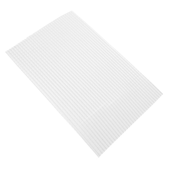 RENACLIPY Landscaping Mini House Decor White Plastic Roof Tile 1 Sheet
