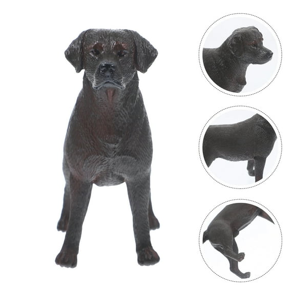 RENACLIPY Dark Brown Plastic Labrador Dog Statue Decorative Model for Home Desktop Decor