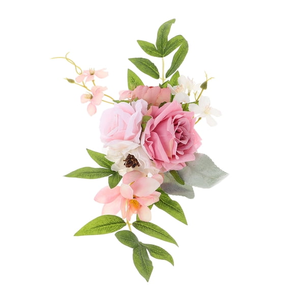 RENACLIPY Realistic Pink Artificial Cake Flowers, Elegant PU and Satin Decor