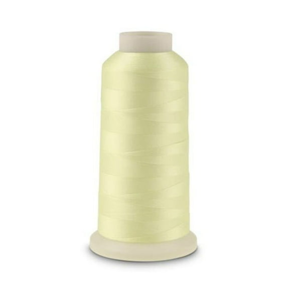 RENACLIPY Light Yellow Glow Sewing Thread 3000 Yards Spool for Machine Embroidery and Crafting