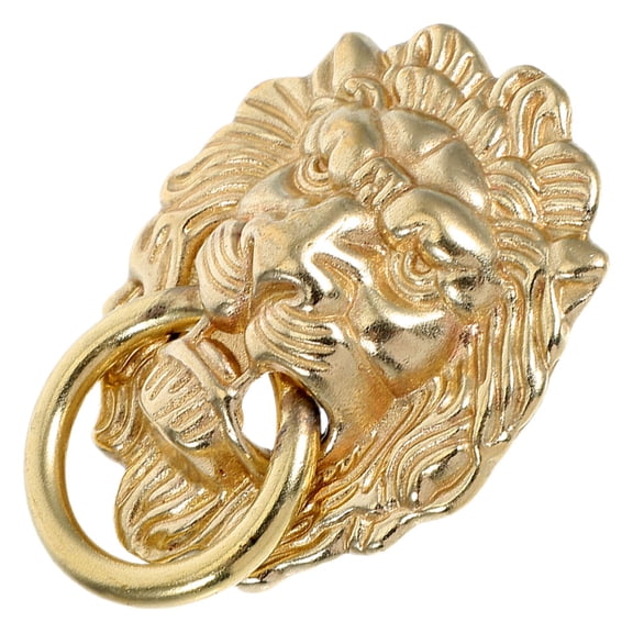 RENACLIPY Lion Door Brass Hardware Decorative Home Door Accessory, 1 Set for Entryway Design