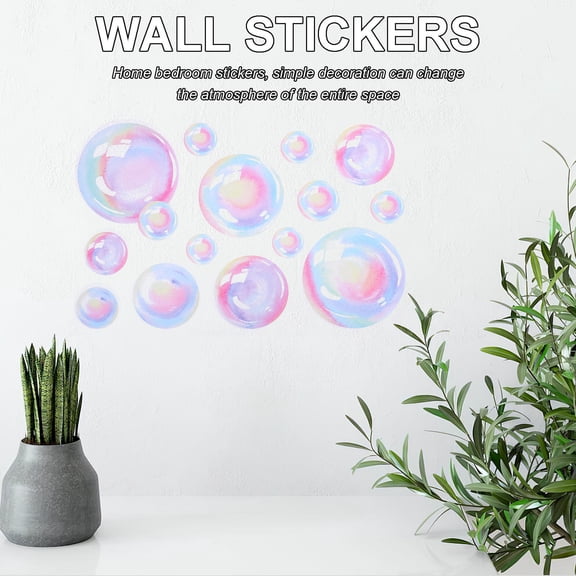 RENACLIPY Bathroom Wall Decals Set of 4 PVC Removable Decorative Stickers for Bathroom Decor