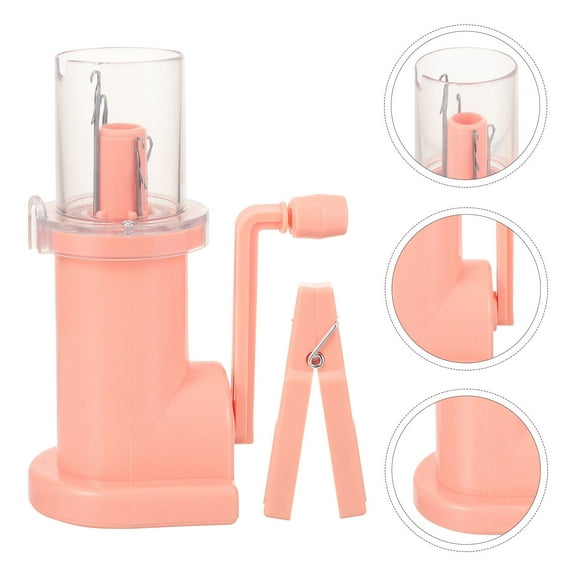 RENACLIPY Manual Knitting Machine with Portable Design Pink ABS for Creative Cord Making