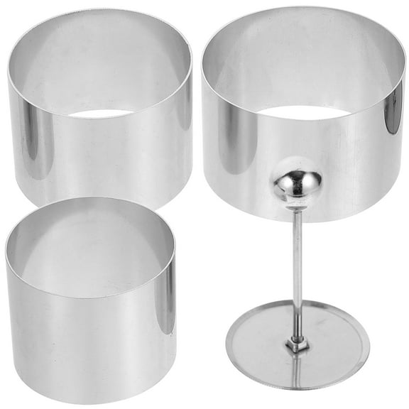 RENACLIPY Stainless Steel Round Cake Mold Baking Tool for Cakes and Mousse Making, and Easy to Use, 1 Set
