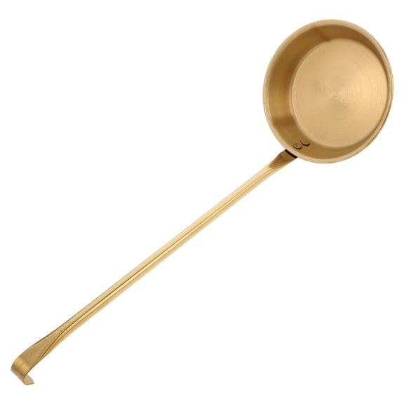 RENACLIPY Golden Stainless Steel Frying Pastry Spoon with Handle for Comfortable Kitchen Use