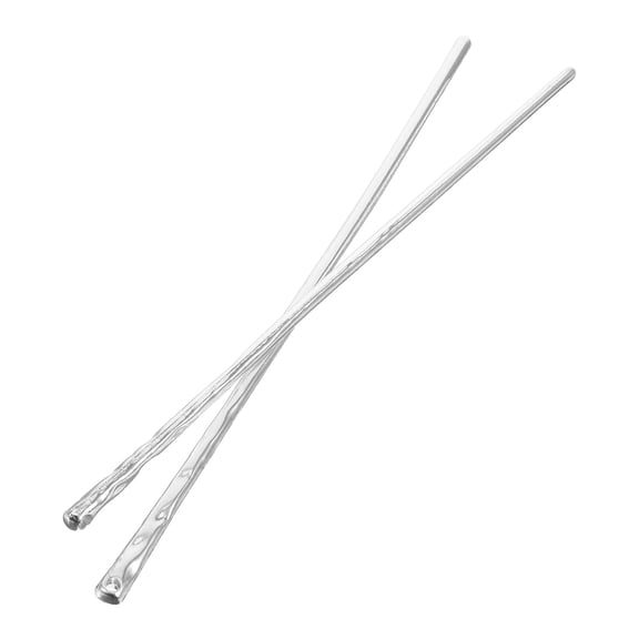 RENACLIPY Metal Straight Hair Sticks 2Pcs Minimalist Style For Women Elegant Chignon Fixing Silver Accessory
