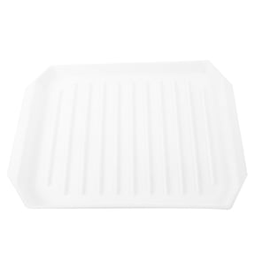 RENACLIPY White Multi-Purpose Microwave Bacon Cooker Tray and Oven Baking Pan for Home Kitchen Use