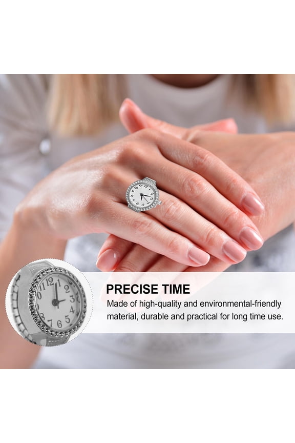 Mini Quartz Ring Watch for Decor Made of Durable Metal Great Gift for Friends Small Size