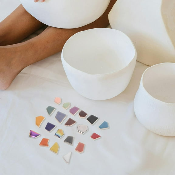 RENACLIPY Ceramic Irregular Tiles Set for Craft Projects, Home Decoration, Mosaic Art and Creative Design