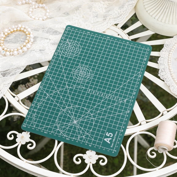 RENACLIPY Green Multi-Function Cutting Mat with Ruler for Sewing, Crafting, Scrapbooking, and Project Workstation