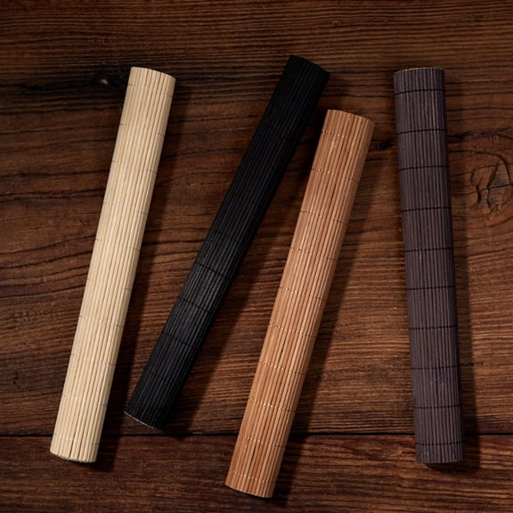 RENACLIPY Natural Bamboo Tableware Mat Rectangular Shape Photography Background 1Set 40X30X0.01Cm