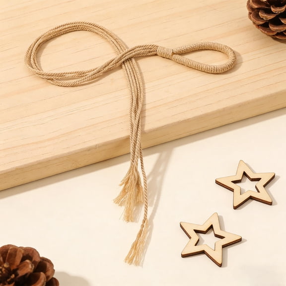 RENACLIPY Natural Beige Decorative Hanging Cord for DIY Wind Chime and Ornament Craft