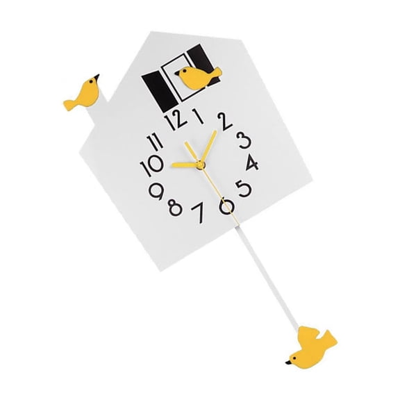 RENACLIPY Adorable Swinging Wall Clock with Quiet Quartz Movement for Kitchen and Dining Room Decor