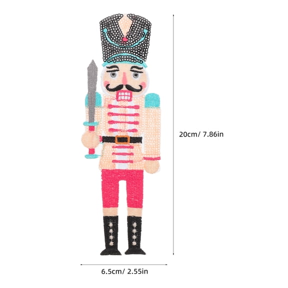 RENACLIPY Colorful Nutcracker Embroidery Patches for Crafts, Clothing, and Accessories Decoration