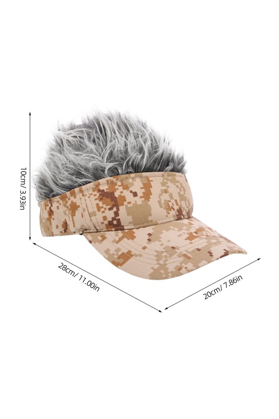 One Size Fits Most Wig Baseball Cap with Decorative Design for Family Outings