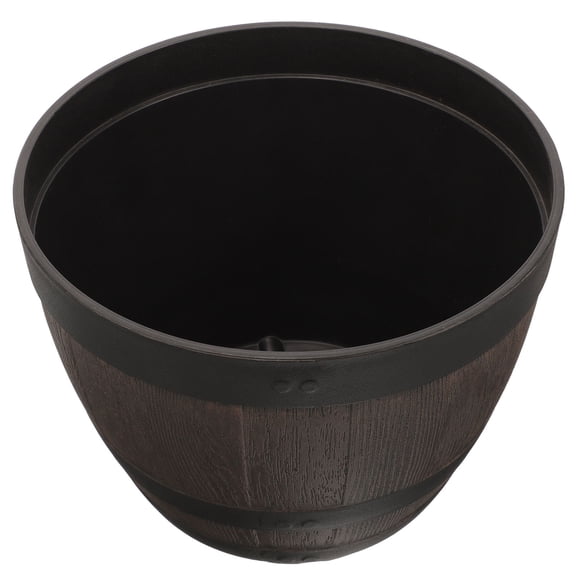 RENACLIPY Outdoor Garden Barrel Planter Pot for Vegetable and Flower Planting Durable Plastic