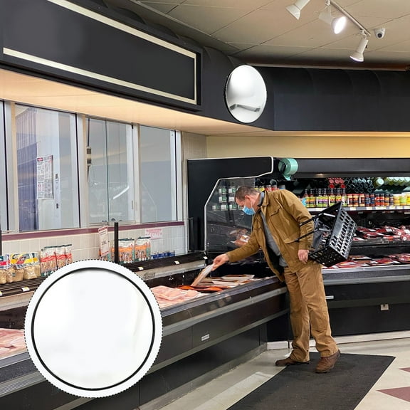 RENACLIPY Safety Monitoring Traffic Mirror for Corner Black PC 1Set