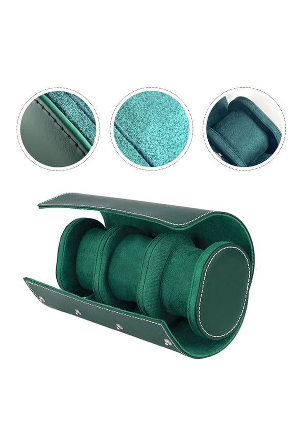 PU Leather Watch Case Portable Organizer for Storage Travel and Jewelry, Lightweight Design