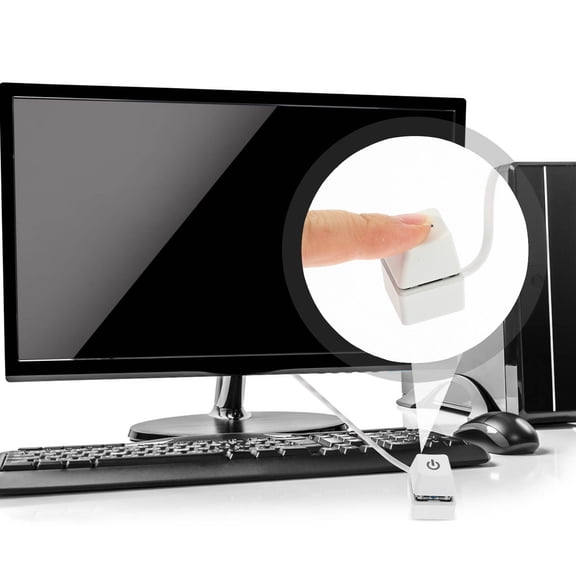 RENACLIPY Pc Power Button for Desktop Computer Case Strong Copper ABS Rubber Materials with Cable