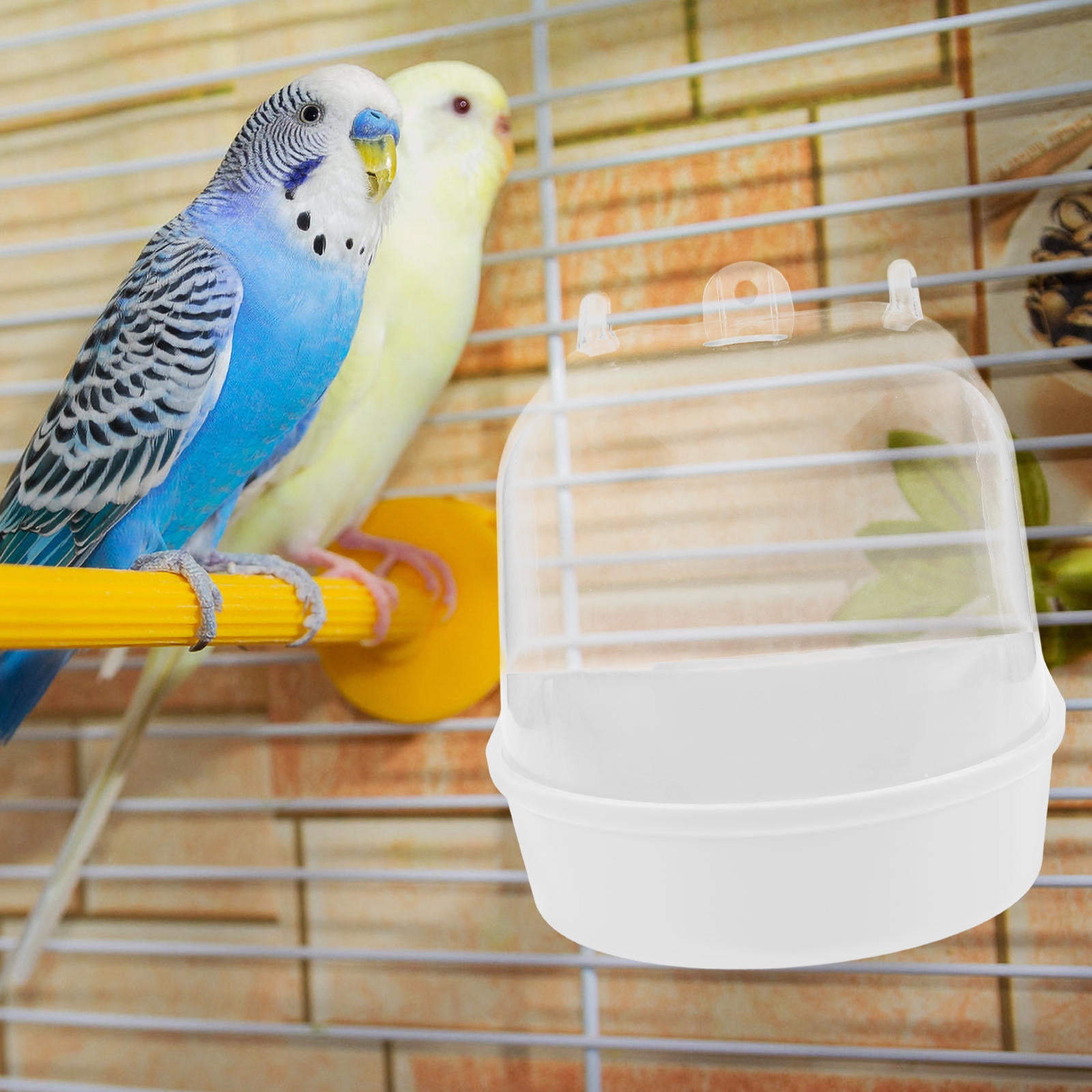 RENACLIPY White ABS Peacock Bird Bath for Small Birds - Decorative ...