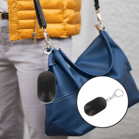 RENACLIPY Outdoor Personal Safety Alarm Black Emergency Alarm for Women Men Kids with Loud Sound