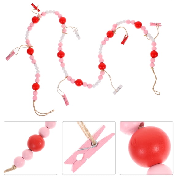RENACLIPY Wooden Photo String with Clips for Wall Decoration, 1 Piece Photo Display Hanging Frame
