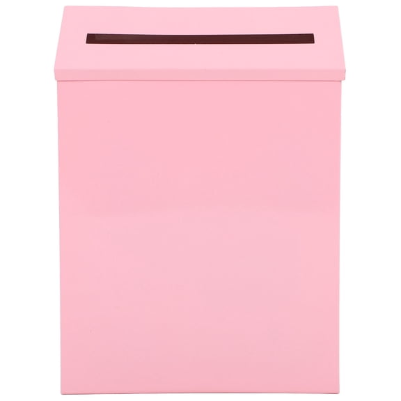 RENACLIPY Pink Cast Iron Mailbox Wall Mount with Vintage Rustic Design for Letters and Notes