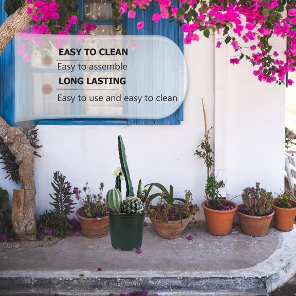 RENACLIPY Planter for Tree Round Green Plastic Pot for Homeowners 1Pcs