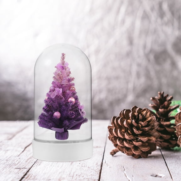 RENACLIPY Clear Plastic Bell Jar Cloche Dome for Decorative Snow Globe Display