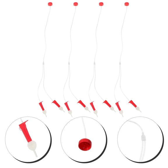 RENACLIPY Plastic Tree Tubes, 4 Sets with Bottle Lid and Adjustable Valve