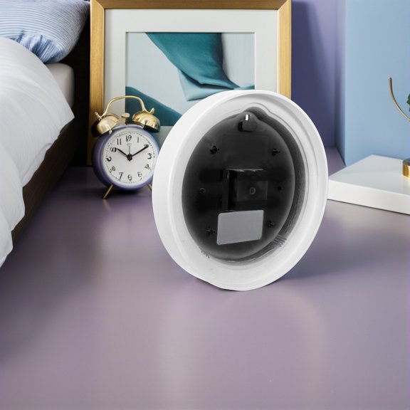 RENACLIPY Plastic Wall Clock Back Cover 12 Inch White Round Shell Replacement Part for Clock Repair and DIY