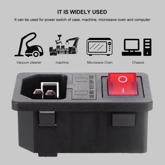 RENACLIPY Plug Connector Kit Power Socket Black Nylon for Neon Light Switch 1Pcs