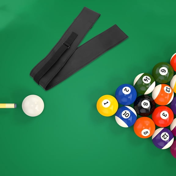 RENACLIPY Pool Cue Case Soft Padded Black PU Protective Cover for Outdoor Travel Cue Accessory