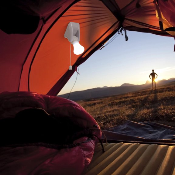 RENACLIPY Portable Battery Operated LED Bulb Lights for Closet White Adhesive Wall Mount Lamp