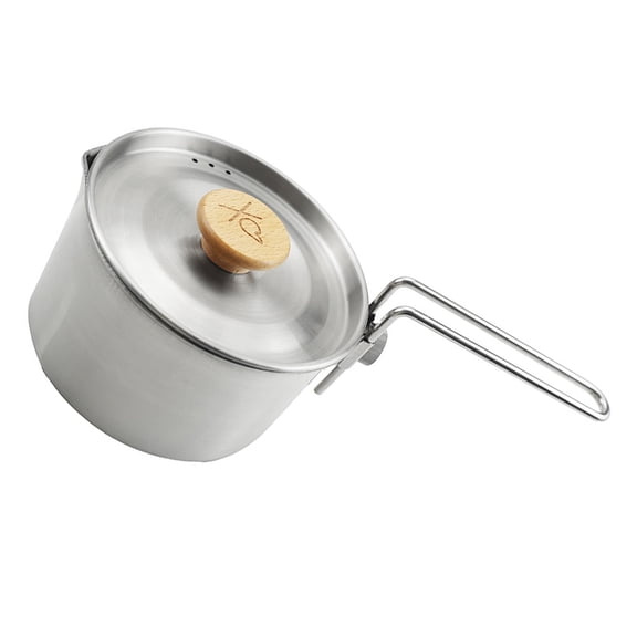 RENACLIPY Stainless Steel Camping Cookware Pot Easy to Clean for Outdoor Cooking Activities