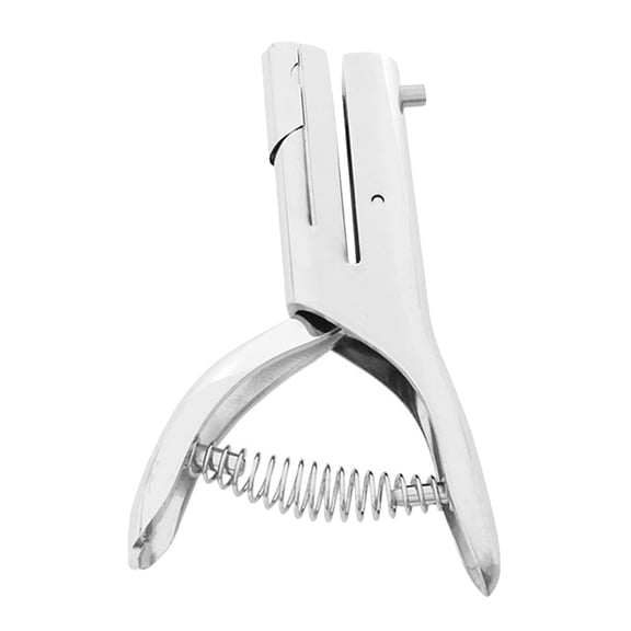 RENACLIPY Single Hole Badge Punch Tool Zinc Alloy Office Paper Puncher 1 Piece for ID Cards and Badges