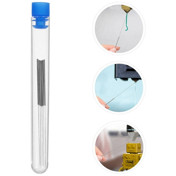 RENACLIPY Printer Needles Cleaner 25Pcs Nozzle Cleaning Needles Kit Aluminium Alloy 0.25mm