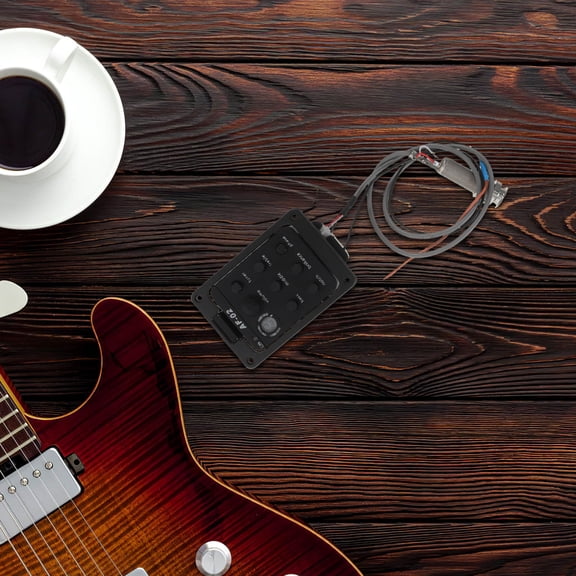 RENACLIPY Professional Acoustic Guitar Pickup with Built in Tuner Preamp and Bass Mid Treble Equalizer