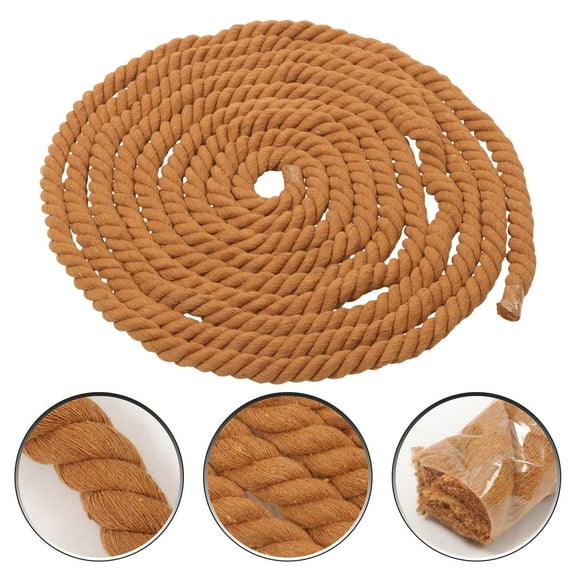RENACLIPY Light Brown Cotton Tug of War Rope for Outdoor Games Gatherings and Team Activities