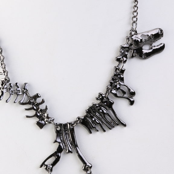 RENACLIPY Punk Skeleton Chain Necklace for Women, Hard Alloy Jewelry, 1 Piece, Ideal for Parties and Daily Fashion Wear