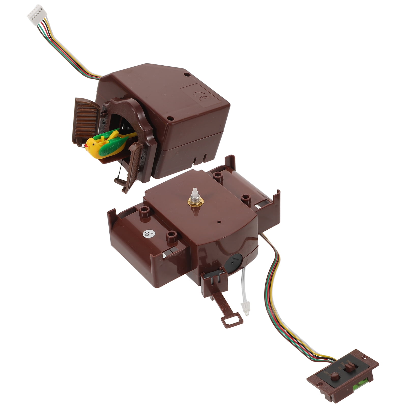 RENACLIPY Cuckoo Clock Mechanism, Brown, Plastic and Metal, Reliable Quartz, Vintage Charm, Easy to Install