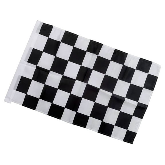 RENACLIPY Race Car Flag Lightweight Polyester Flag with Clear Front and Back Patterns for Festivals